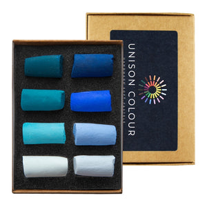 Unison Colour tørre pasteller blue 8 halvdeler PRE ORDER