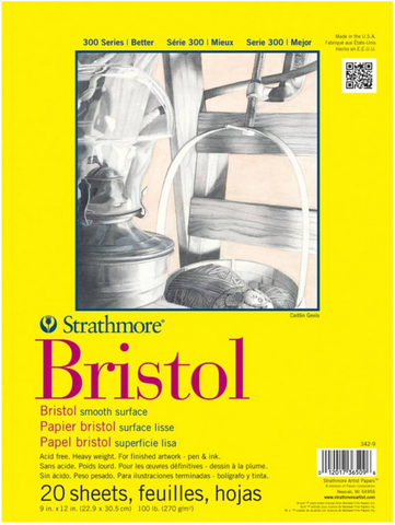 300 serie Strathmore Bristol Smooth paper 22,9 x 30,5 cm